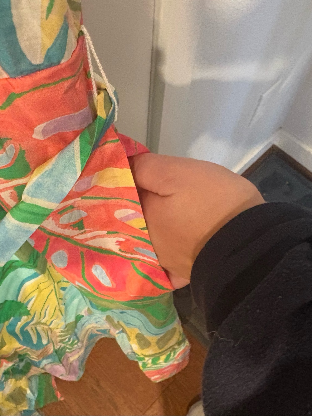Talbots Tropical Leaf Print Sleeveless Dress - Picture 7 of 7